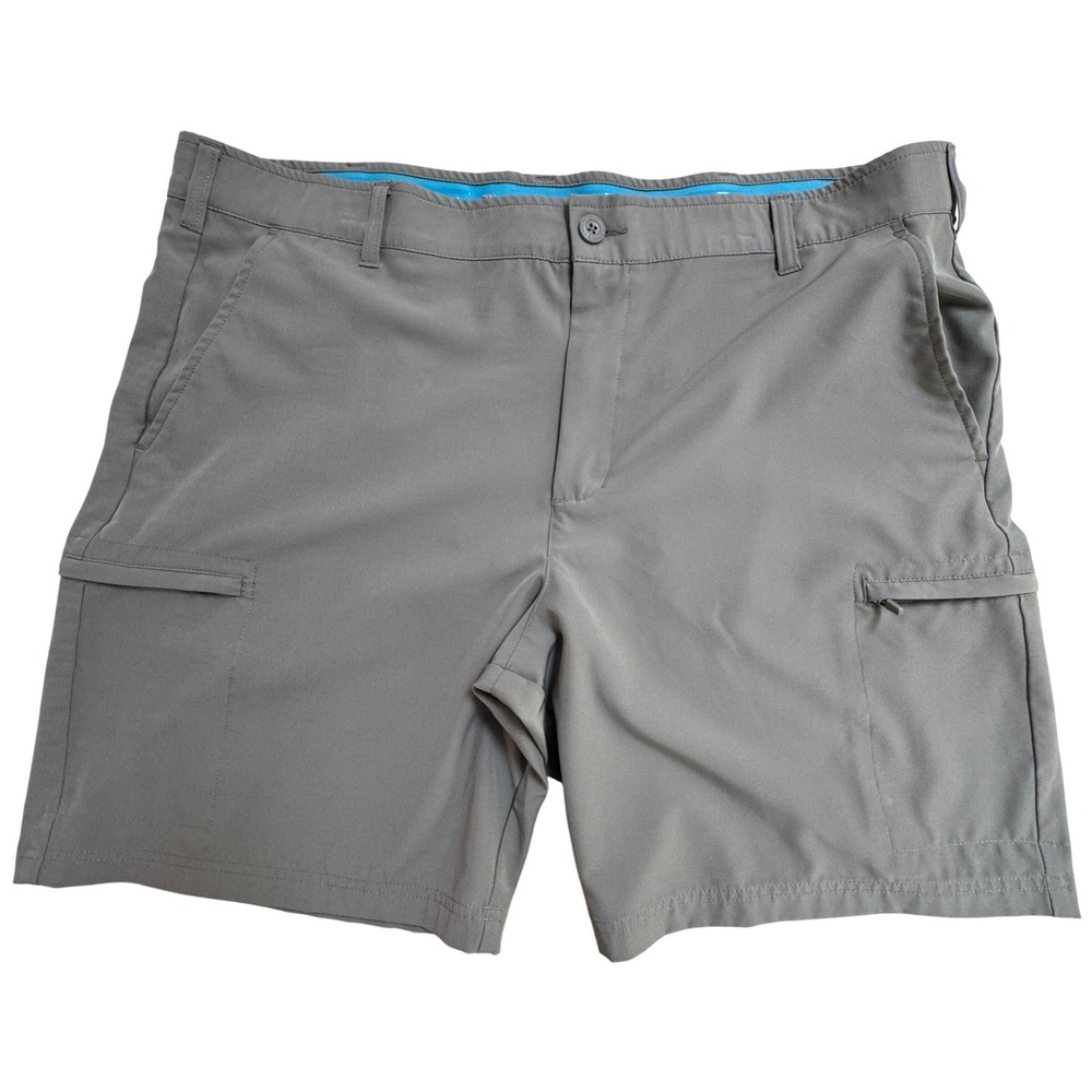 Birdie Bound Golf Shorts Mens 42 Gray Performance Cargo Pockets Lightweight